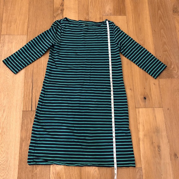 Garnet Hill Green & Navy Stripe Dress - Size M - Picture 6 of 9